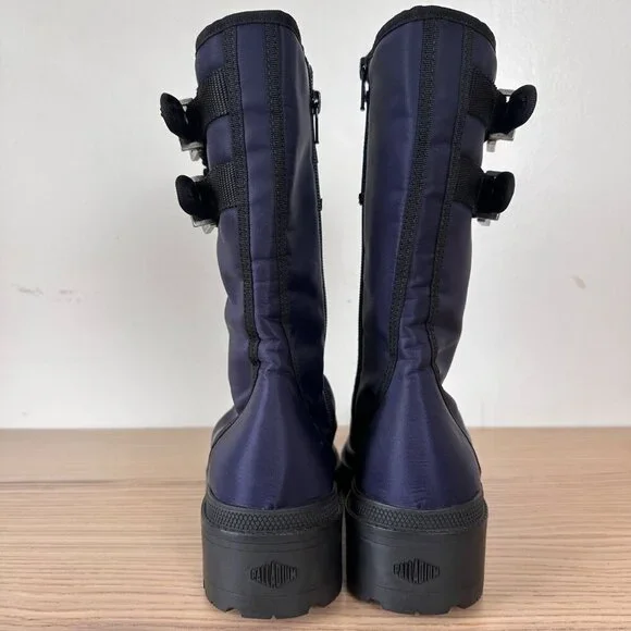 Madison Maison x Palladium Ranger Boot Women Sz 6 Vegan Navy RARE 90's $495 - Picture 10 of 15